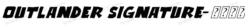 Outlander signature字体转换
